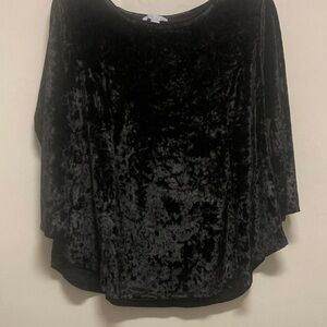 WESTPORT 1952/Black Crushed Velvet Oversized Top